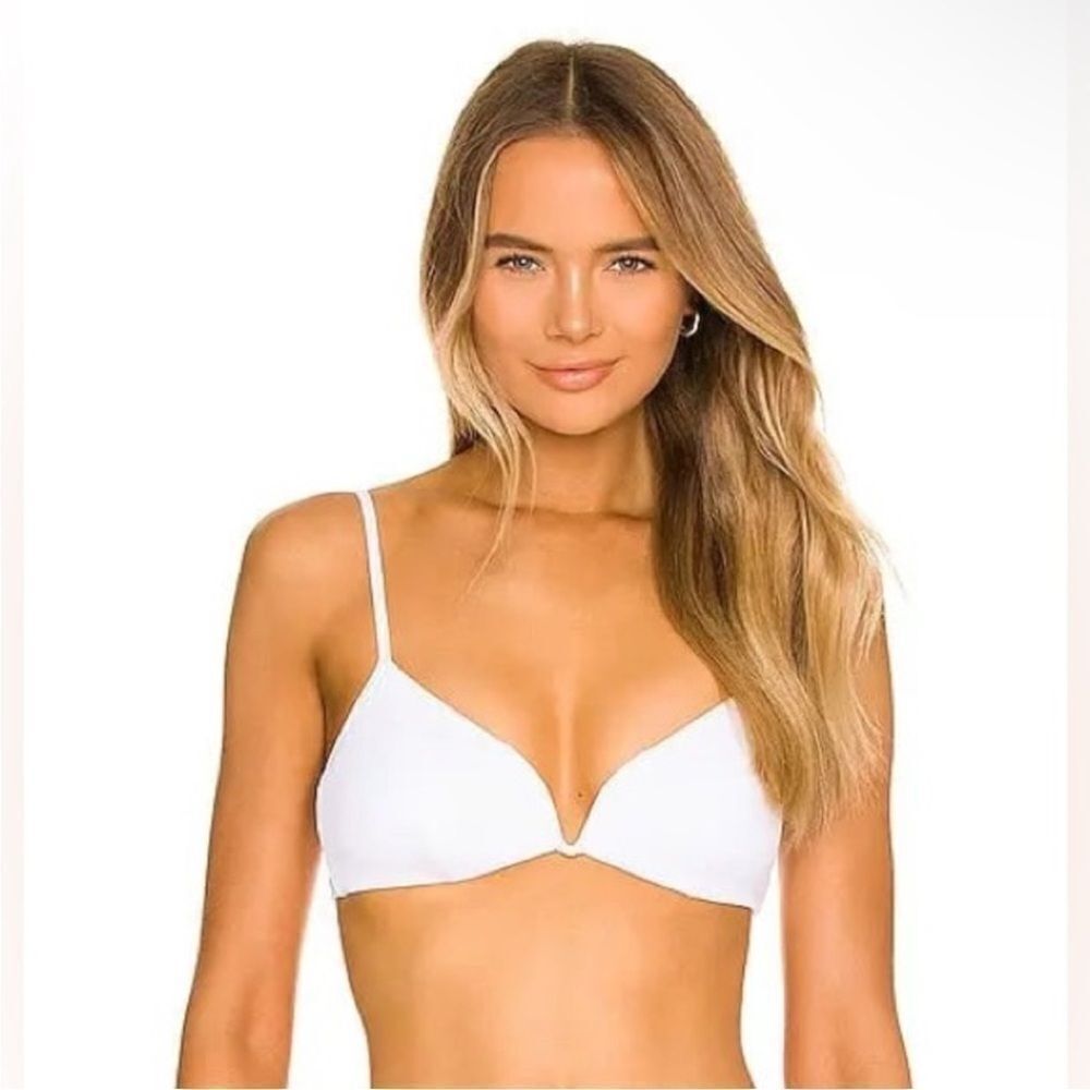 L*Space NWT Eco Chic Econyl® Helena Bikini Top In White Size Small